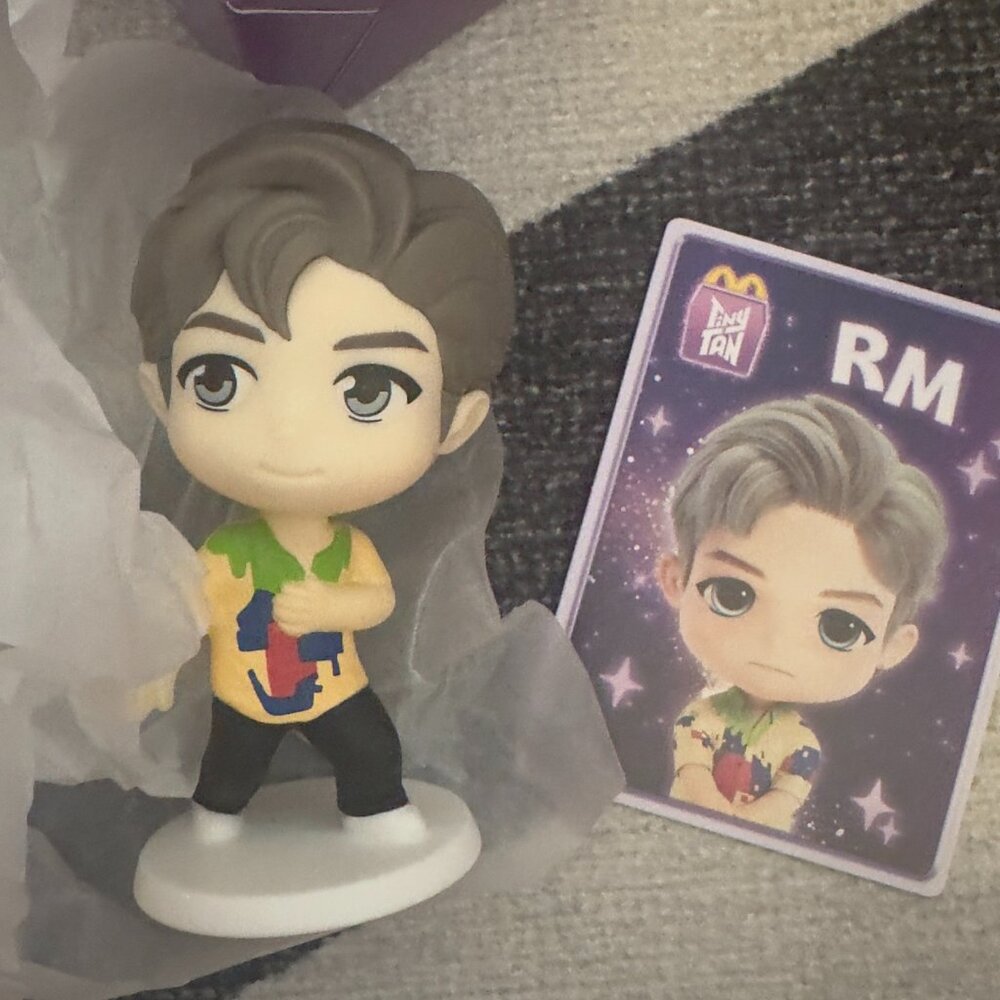 BTS TinyTAN RM McDonald’s Happy Meal Toy w/ Box & Card – 2025 Exclusive